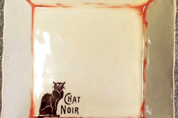 Black Cat Chat Noir Tiny Plate