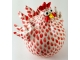 Whimsical Chicken Sculpture Red and White