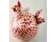 Whimsical Chicken Sculpture Red and White