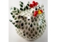 Whimsical Chicken Sculpture Green and White