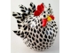 Whimsical Chicken Sculpture Black and White