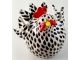 Whimsical Chicken Sculpture Black and White