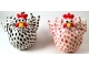 Chicken Salt and Pepper Shakers Black and Red