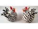Chicken Salt and Pepper Shakers Black and Red