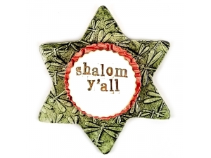 Star of David Shalom Y'all wall plague