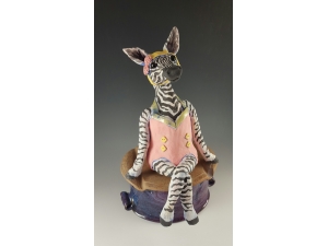 Zebra in Vintage Bathing Suit