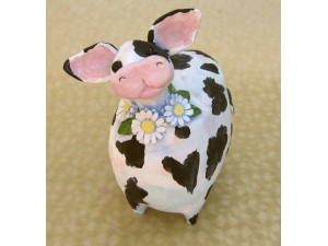 Cow with Daisies