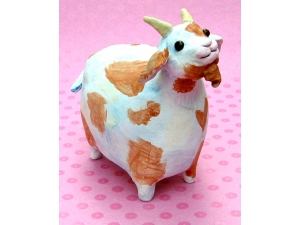 Brown and White Goat